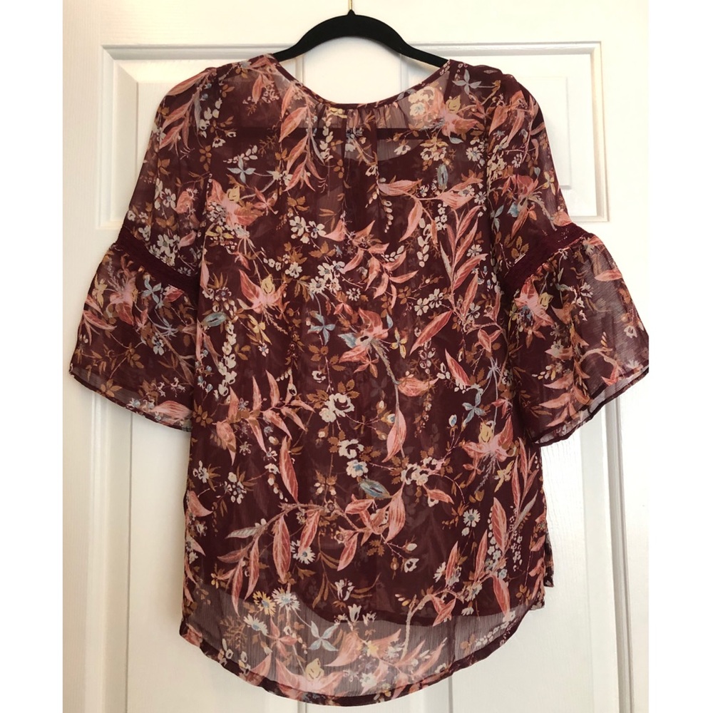 NWT Maroon Blouse - Picture 2 of 3
